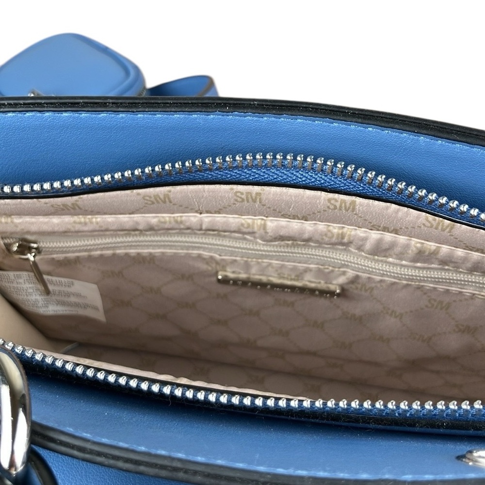 Steve Madden Bevelyn Satchel Blue Purse NWT - Picture 9 of 16